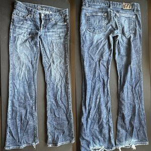 bebe Flare Women's Jeans in Classic Blue